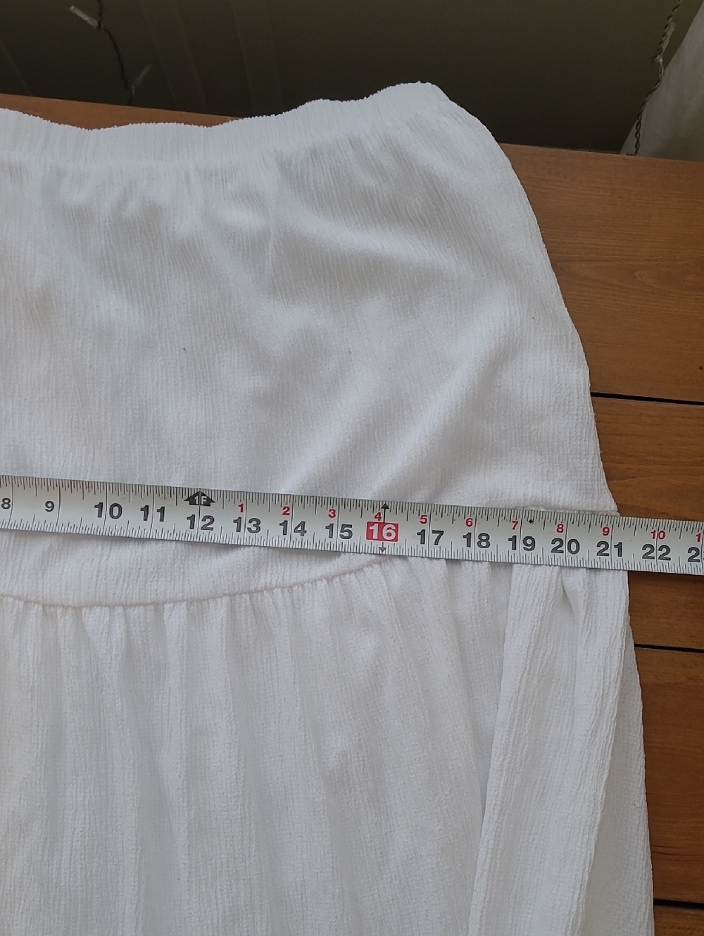 White Crinkle Crepe Fully Lined Maxi Skirt - Picture 8 of 11